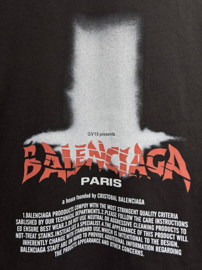 SMCL-4456 High Quality 2026ss Balenciaga 300g Cotton Oversize T-shirt