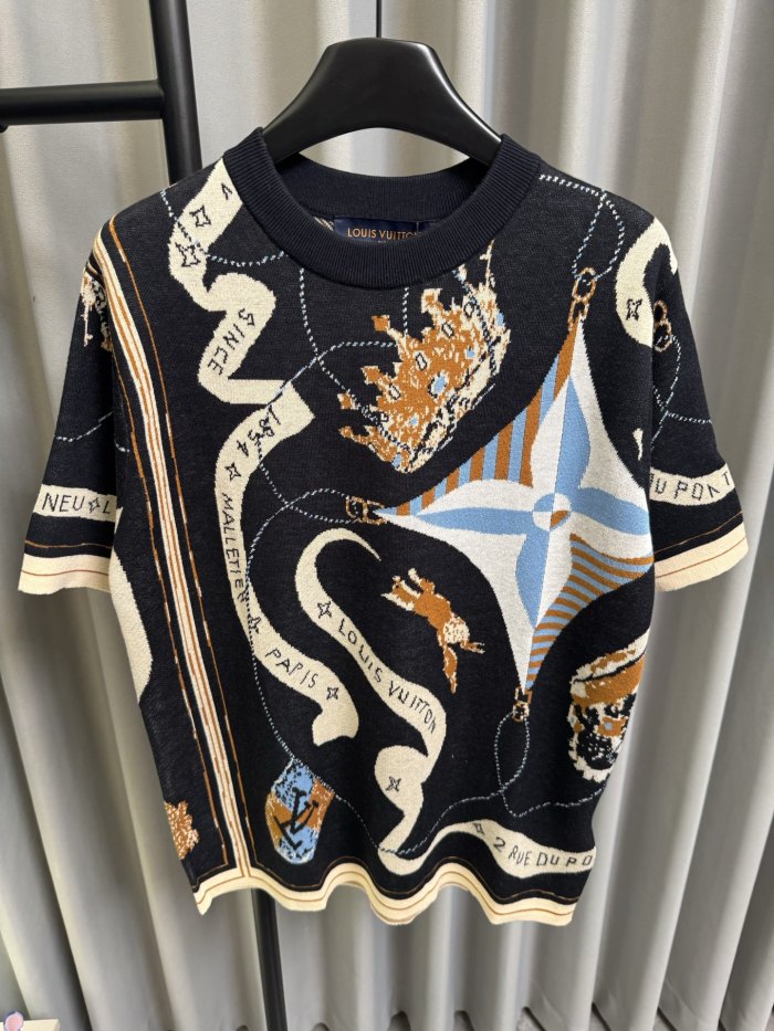 SMCL-4358 High Quality 2026ss Louis Vuitton Knitting T-shirt