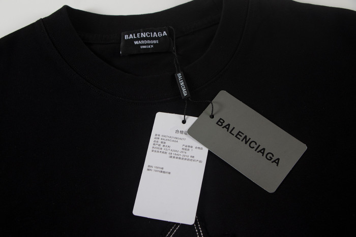 SMCL-4465 High Quality 2026ss Balenciaga 300g Cotton T-shirt