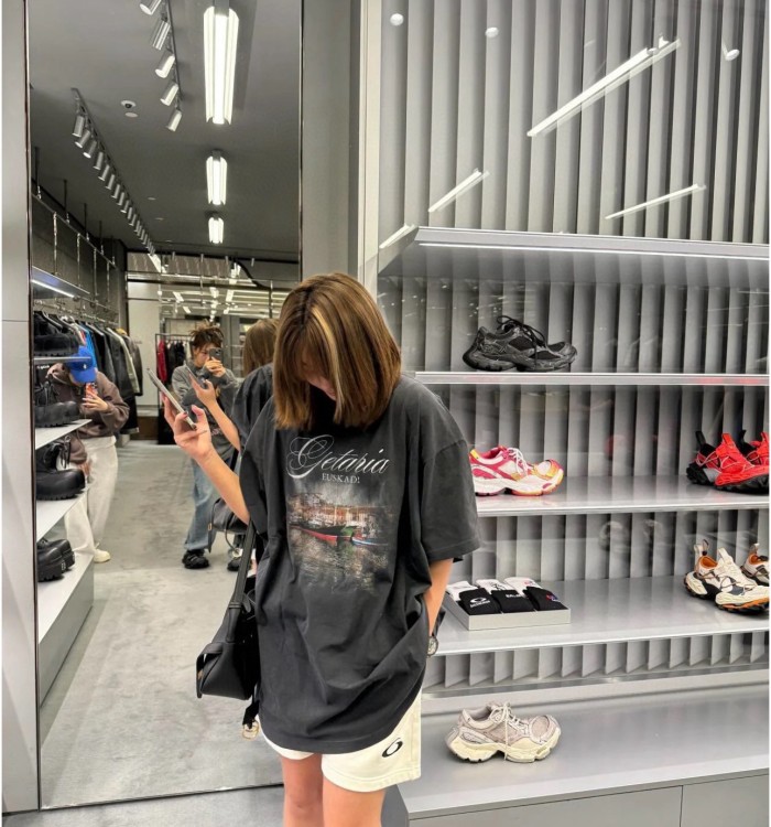 SMCL-4437 High Quality 2026ss Balenciaga 320g Cotton Oversize T-shirt
