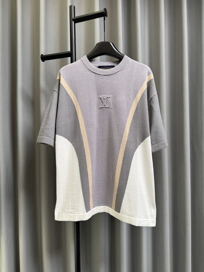 SMCL-4359 High Quality 2026ss Louis Vuitton 280g Knitting T-shirt