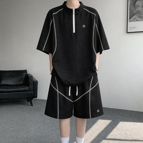SMCL-4525 High Quality Lululemon Light and Thin Ice Feeling Men's Shirt+ Shorts Set