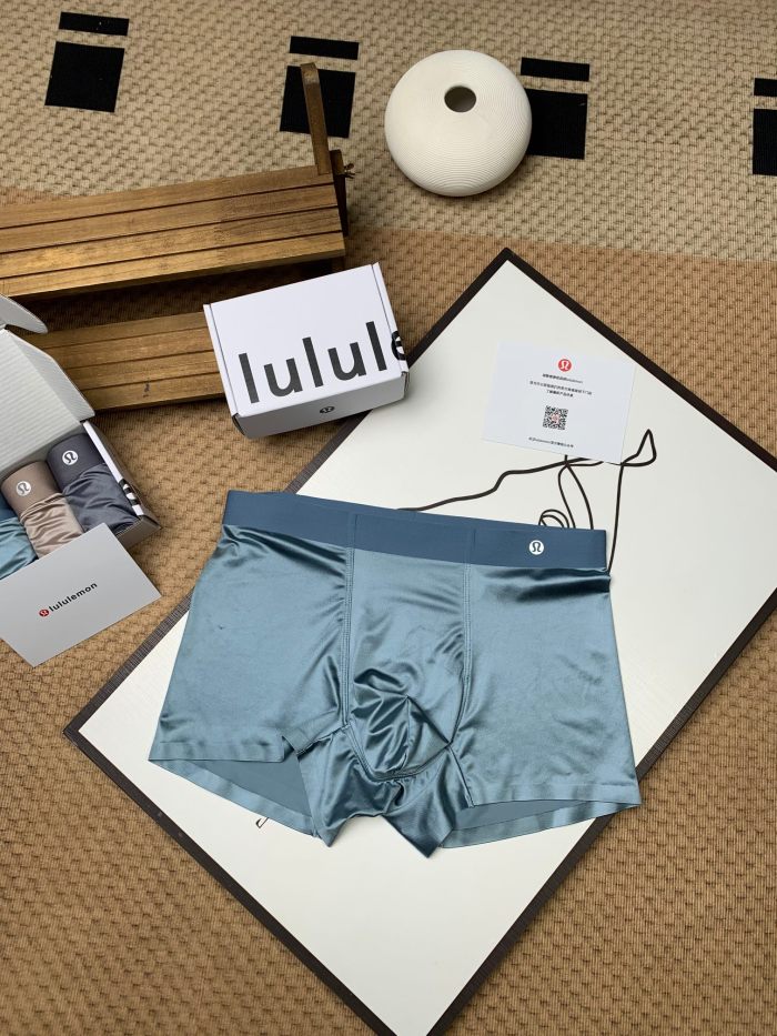 SMCL-4596 High Quality Lululemon Ice Silk 3 Packing 1 Box Men's Underwear With Box Package