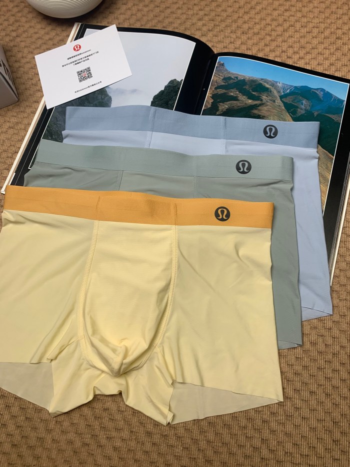 SMCL-4542 High Quality Lululemon Ice Silk 3 Packing 1 Box Men's Underwear With Box Package