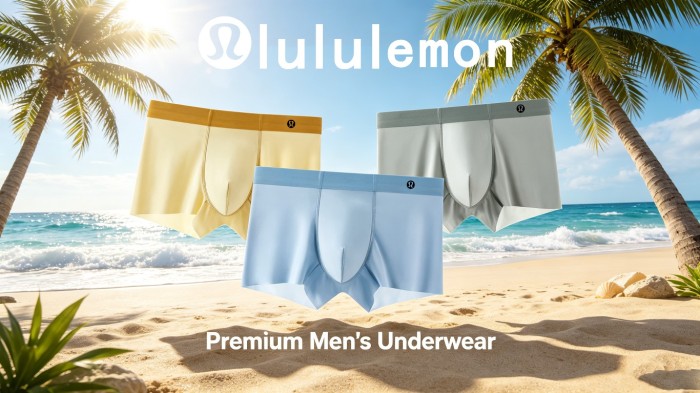 SMCL-4542 High Quality Lululemon Ice Silk 3 Packing 1 Box Men's Underwear With Box Package
