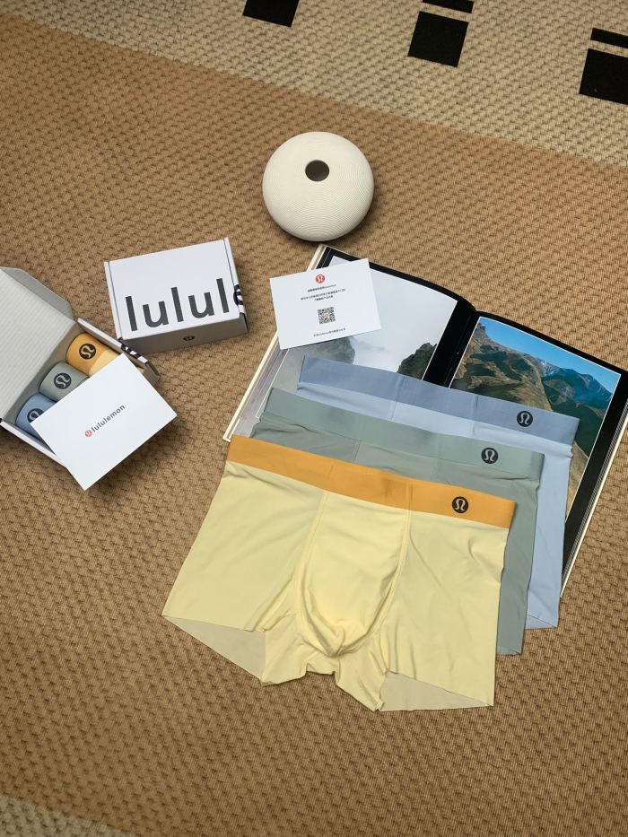 SMCL-4542 High Quality Lululemon Ice Silk 3 Packing 1 Box Men's Underwear With Box Package