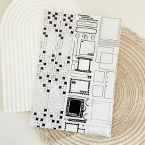 3月下発送【小花】マスキングテープ maskingtape 复古格子