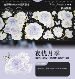 【在野集】マステ 夜忧月季（pet贝壳光）