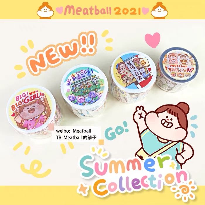 【新品、未使用】meatball　マスキングテープ　10点 Meatball】マスキングテープ Meatball 2021夏