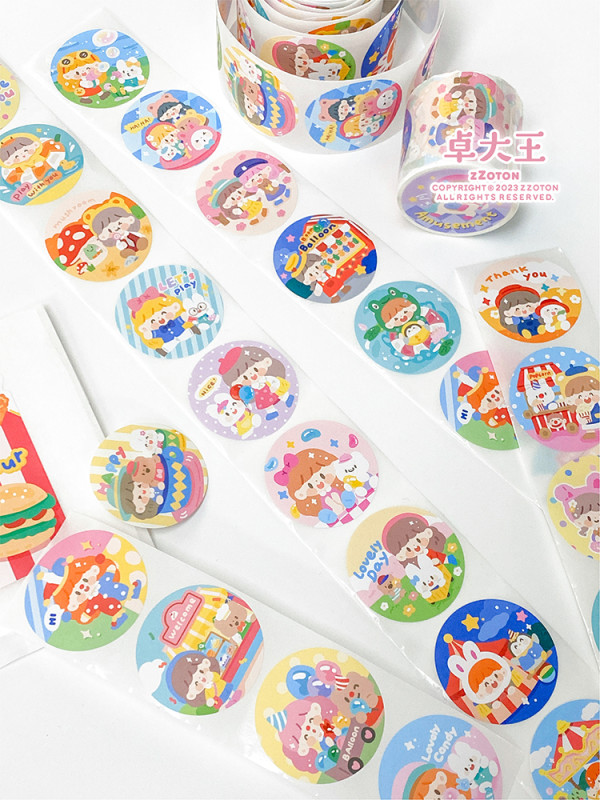 5月中発送【molinta】マステシール 游乐园圆标胶带