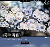 【hoshi奶芙】 マスキングテープ 溪畔听雨【PET贝壳光】
