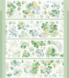 B【朝夕】マスキングテープ 幸运四叶草 贝壳光