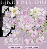 B【Likey】マスキングテープ 葡萄香气【PET贝壳光】