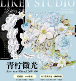 B【Likey】マスキングテープ 青柠微光【PET贝壳光】