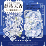 お取り寄せ6.15〆【Shine】 マスキングテープ 静待天青-PET贝壳光