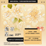 お取り寄せ 6.26〆【纯情男友】マスキングテープ 晨昏星（5.5cm）亮面pet白墨+贝壳光