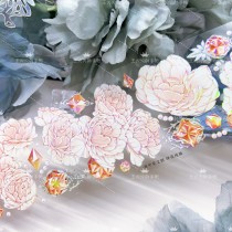 sale 100【雾中星】マスキングテープ 绛花琉璃 虹光