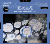 sale 100【hoshi奶芙】 マスキングテープ 夏夜生花【PET贝壳光】