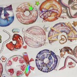 sale【shine】マスキングテープ donut team 虹光PET