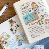 8月発送【molinta】マステ molinta  阿卓配色海蓝森绿茶棕