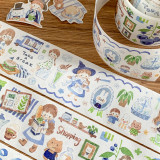 8月発送【molinta】マステ molinta  阿卓配色海蓝森绿茶棕