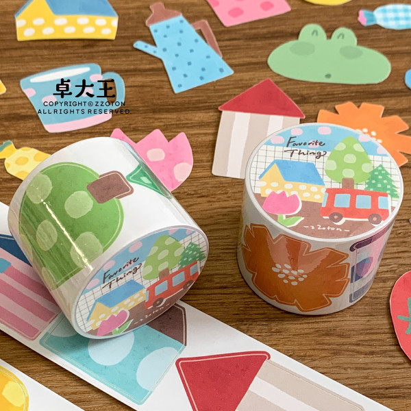 8月発送【molinta】マステ molinta  阿卓喜欢的形状可书写