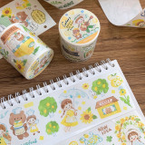 8月発送【molinta】マステ molinta  阿卓配色柠檬青草浅蓝