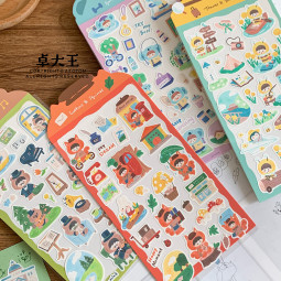 【molinta】sticker シール molinta 阿卓水彩风森林系列贴纸