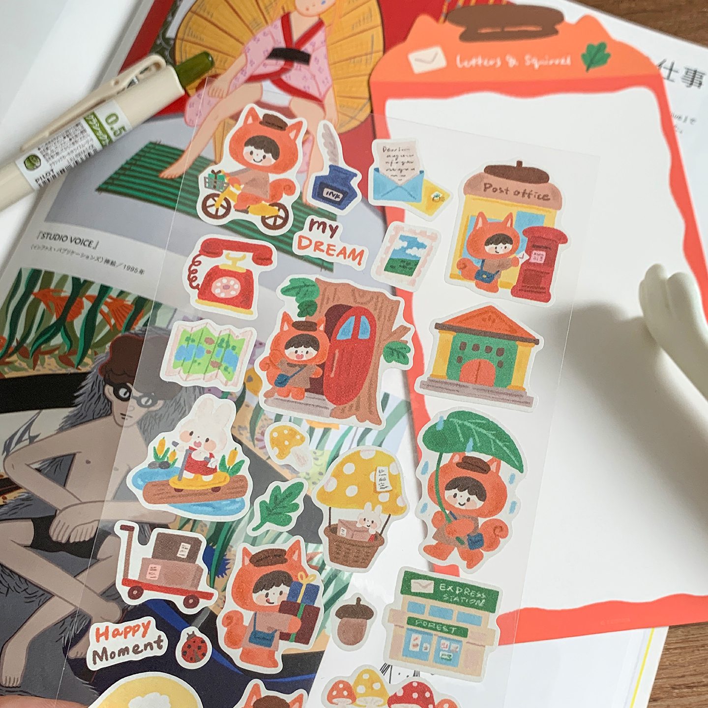 【molinta】sticker シール molinta 阿卓水彩风森林系列贴纸
