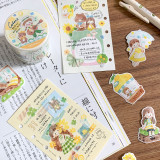 8月発送【molinta】マステ molinta  阿卓配色柠檬青草浅蓝