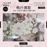 sale 100【hoshi奶芙】 マスキングテープ 桃汁清甜【PET贝壳光】