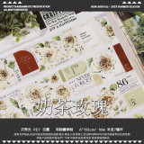 お取り寄せ 8.31〆 【魔法堂】マスキングテープ 奶茶玫瑰   贝壳光