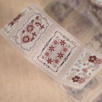 10.8〆【hoshi奶芙】 マスキングテープ maskingtape 蕾丝邮票白&彩