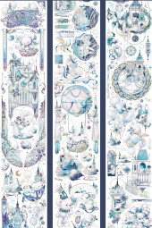 A【shine】マスキングテープ maskingtape 熊熊风旅 贝壳光 10m