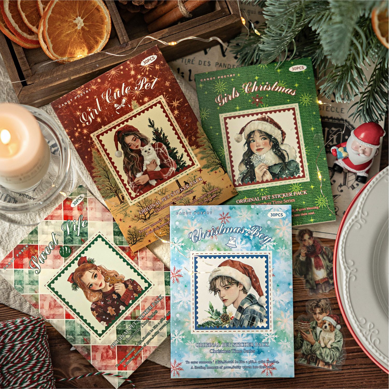 11.13〆【糖诗】シール sticker 圣诞时代