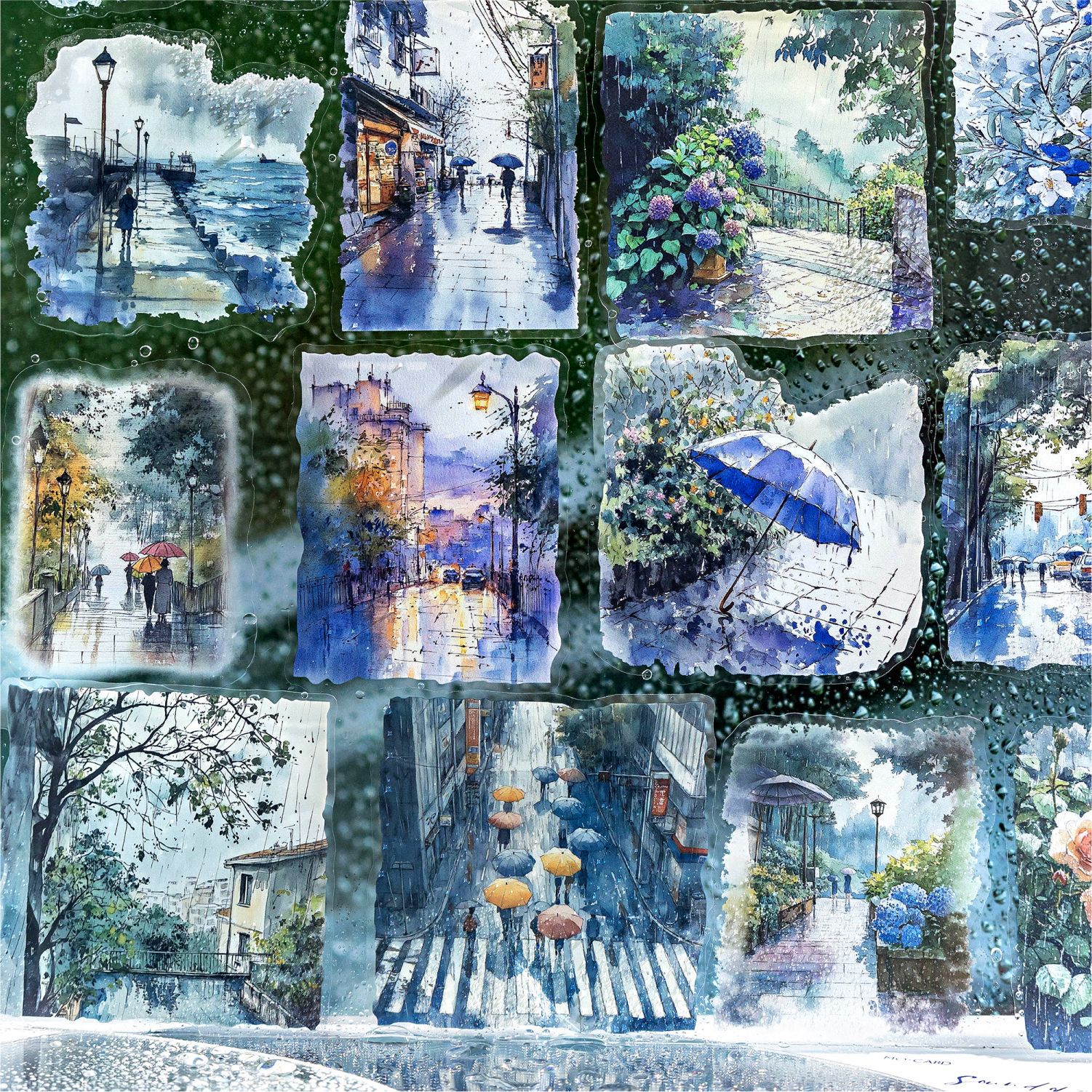 11.8〆【陌墨】シール sticker 城市色彩