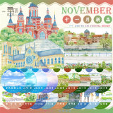 11.15〆【景物志】マスキングテープ maskingtape 11月新品夏日教堂晴日河畔