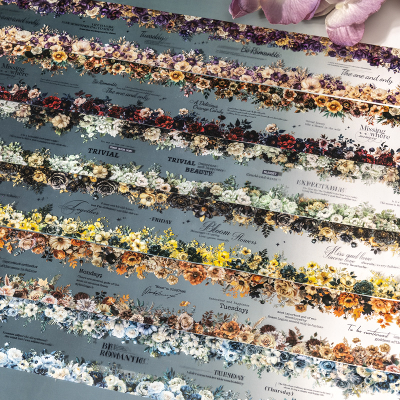 11.14〆【番茄酱】マステ maskingtape 暗夜繁花