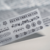 sale 100【hoshi奶芙】 マスキングテープ maskingtape 蕾丝分割线白&黑