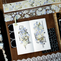 sale 100【hoshi奶芙】 マステ maskingtape 「空谷兰」&「薄荷夏」5m