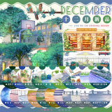 12.15〆【景物志】マスキングテープ maskingtape12月新品 广场护栏夜晚建筑花桥