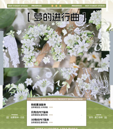 B【迷雾森林】マスキングテープ 梦的进行曲 贝壳光 10m