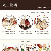 お取り寄せ【Reco】マスキングテープ 双生物语(PET水晶) 10m