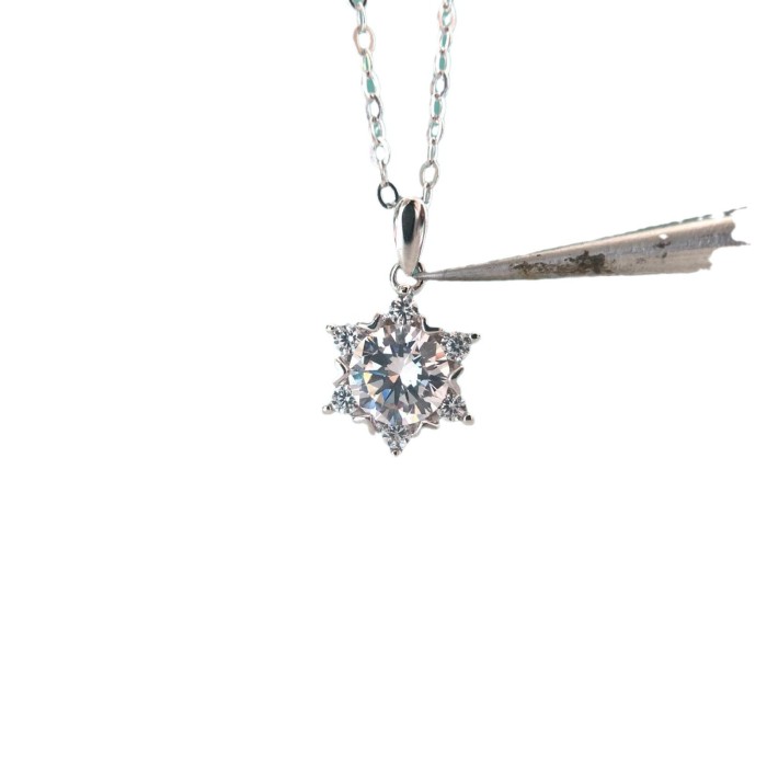 S925 Sterling Silver Moissanite Hexagram Necklace - TikTok Popular Live Stream Hot Item