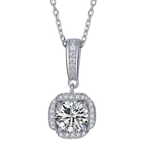 S925 Sterling Silver Moissanite Pendant 1 Carat Blooming Years Necklace for Women, Unique High-End Silver Jewelry