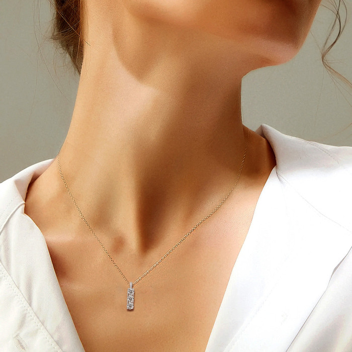 S925 Sterling Silver Colored Moissanite Necklace, Affordable Luxury, Niche Design, Traffic Light Style Clavicle Chain