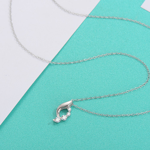 S925 Sterling Silver Moissanite Diamond Necklace for Women, Korean Style, Birthday Gift, Light Luxury, Unique, Versatile, Simple Clavicle Chain