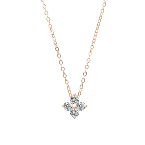 S925 Sterling Silver Moissanite Necklace, Sweet, Subtle Luxury, Unique Style, Collarbone Chain for Women