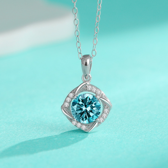 Moissanite windmill necklace for women, S925 sterling silver  pendant, understated luxury, simple and stylish, niche.