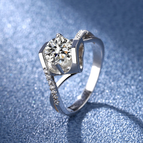 Fashionable 925 Sterling Silver Morganite Angel's Kiss Ring for Women, D-Color Micro-Pave Handmade Jewelry, Proposal Ring